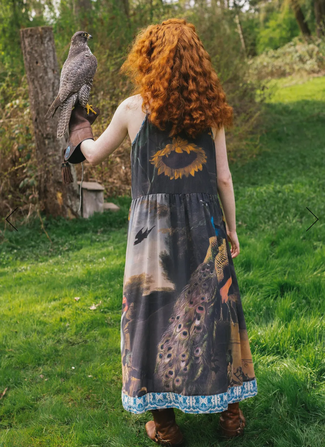 Wild Beauty Peacock Slip Dress by Market Of Stars