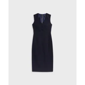 Women Eleniii-Wrap Detail Midi Dress - Navy