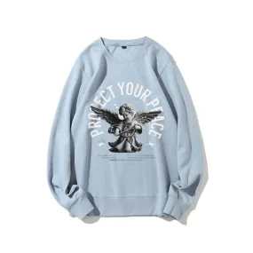 Women Protect Your Peace Angel Graphic Sweatshirts