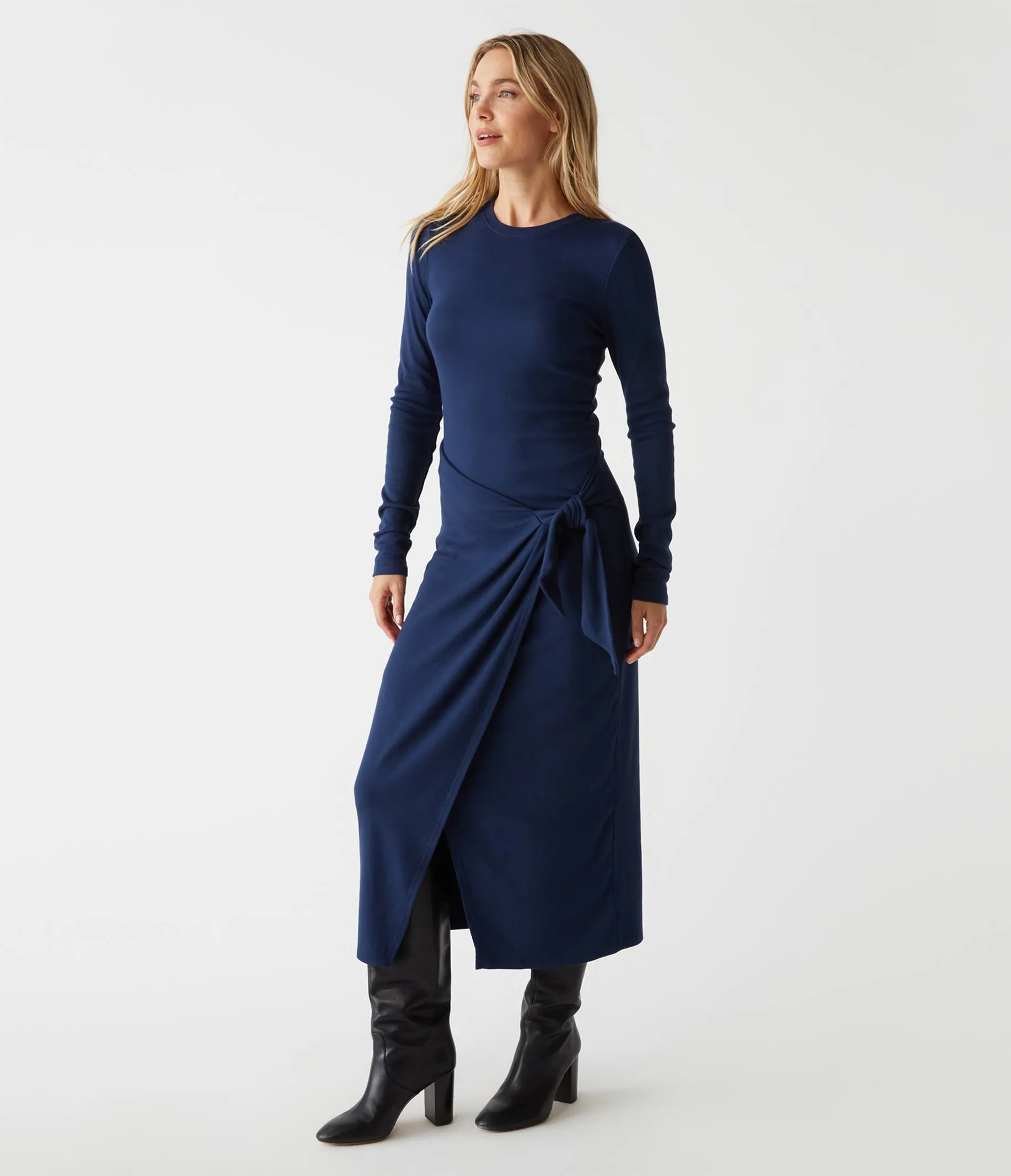 Yessenia Faux Wrap Midi Dress