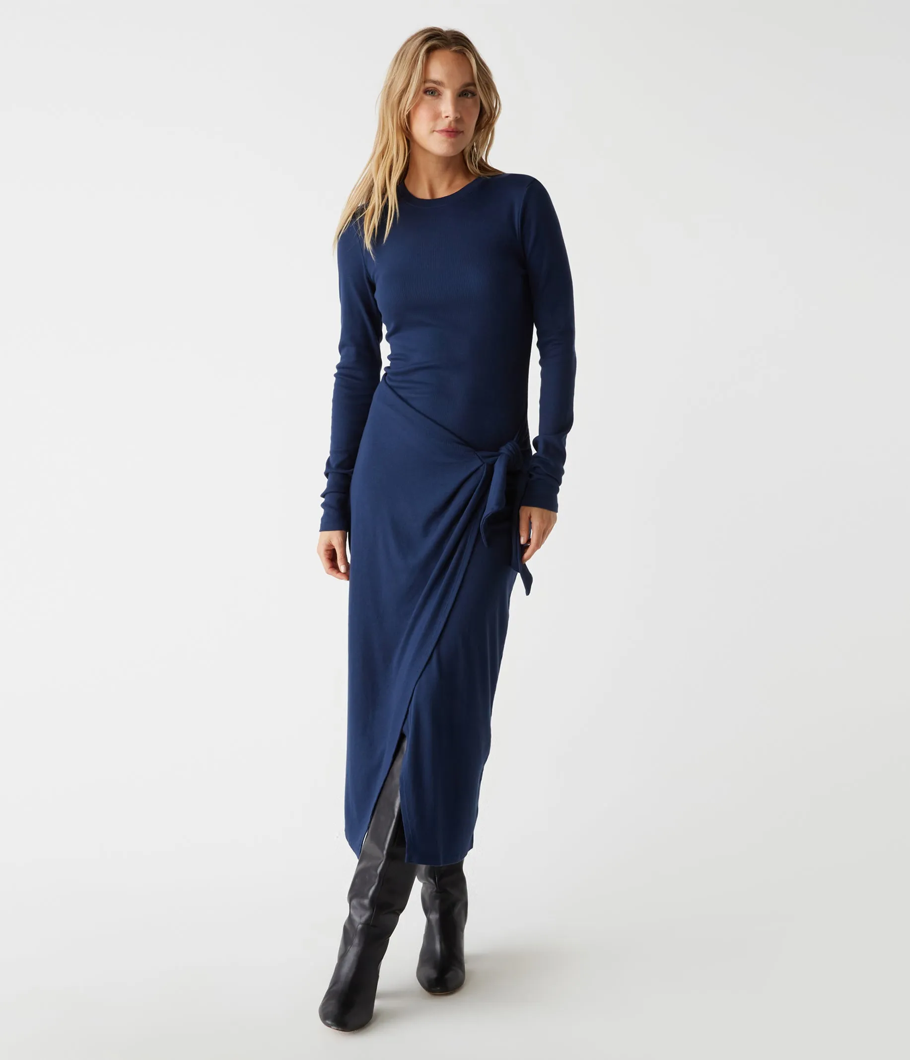 Yessenia Faux Wrap Midi Dress