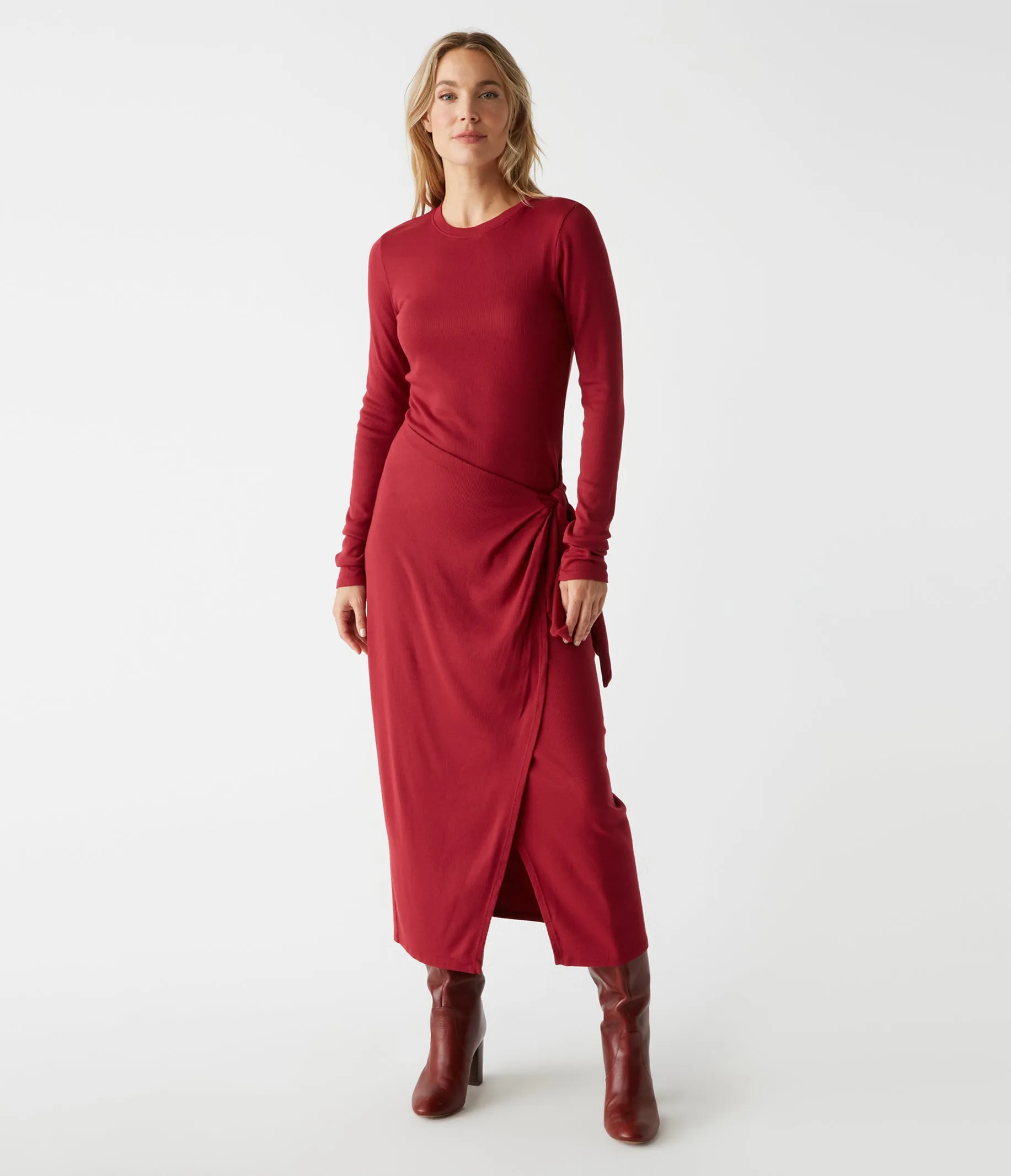 Yessenia Faux Wrap Midi Dress