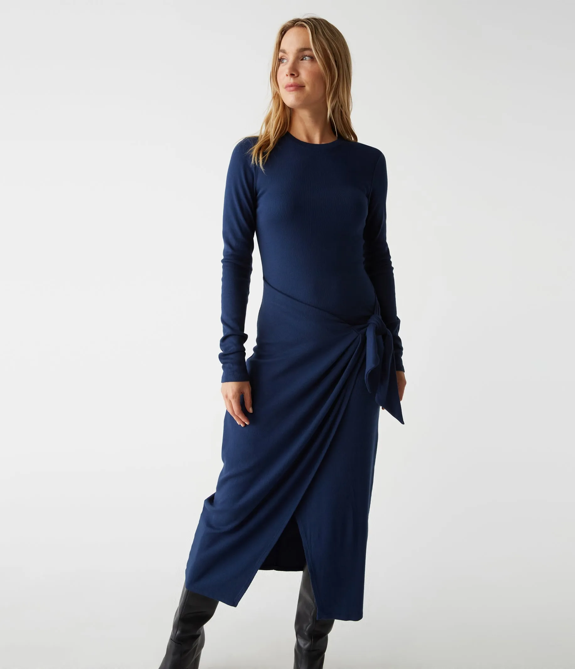 Yessenia Faux Wrap Midi Dress