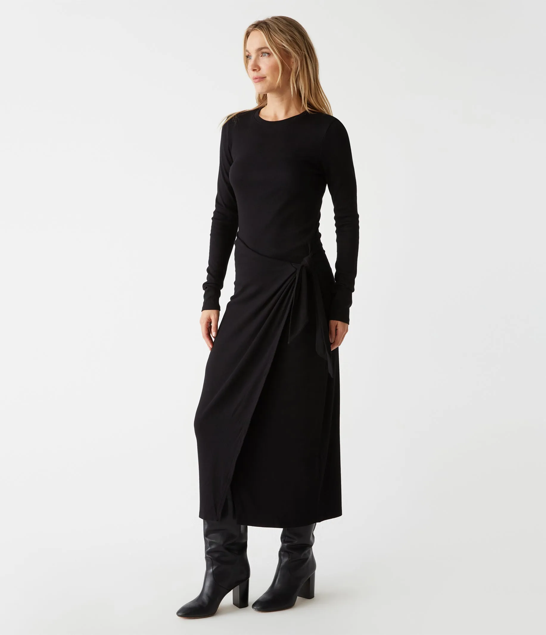 Yessenia Faux Wrap Midi Dress